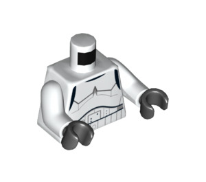 LEGO Wit Stormtrooper met Printed Poten en Donker azuurblauw Helm Vents (75053) Minifiguur Torso (973 / 76382)