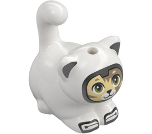 LEGO Blanco Estirándose Gato con Casco espacial (106040)