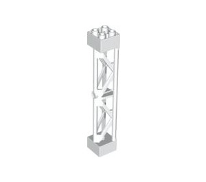 LEGO White Support 2 x 2 x 10 Girder Triangular Vertical (Type 3 - 3 Posts, 2 Sections) (58827)