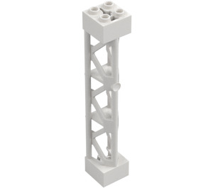 LEGO Weiß Support 2 x 2 x 10 Träger Dreieckig Vertikal (Typ 4 - 3 Pfosten, 3 Abschnitte) (4687 / 95347)