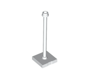 LEGO White Support 2 x 2 x 5 Bar on Tile Base with Stud with Stop Ring (28980 / 98549)