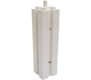 LEGO Weiß Support 2 x 2 x 6 Column Solide mit Vertikale Grooves auf All Sides und Peg auf oben