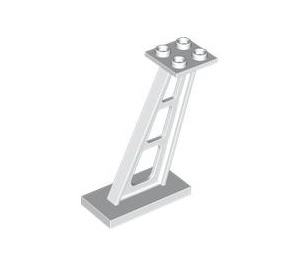 LEGO Wit Support 2 x 4 x 5 Stanchion Inclined met dikke steunen (4476)