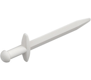 LEGO White Sword with Pointed Tip with Thick Crossguard (18031)