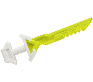 LEGO blanc Épée avec Transparent Neon Green Lame (65272)