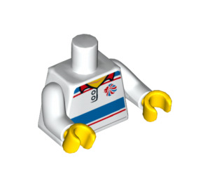 LEGO White Tactical Tennis Player Torso (973 / 88585)