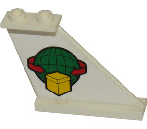 LEGO blanc Queue 4 x 1 x 3 avec Cargo logo sur Droite Autocollant (2340)
