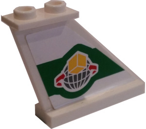 LEGO White Tail 4 x 1 x 3 with International Shipping/SP3 Logo (Right) Sticker (2340)