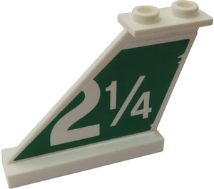 LEGO blanc Queue 4 x 1 x 3 avec Interstate Sign  sur Droite et '2 1/4' sur La gauche Autocollant (2340)