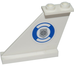 LEGO blanc Queue 4 x 1 x 3 avec Police Badge et Life Bague (Droite) Autocollant (2340)