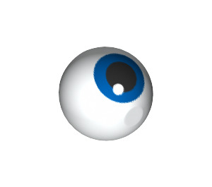 LEGO Weiß Technic Ball mit Blau Iris und Schwarz Pupil (18384 / 79880)