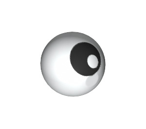 LEGO White Technic Ball with Eye pattern (15926 / 52095)