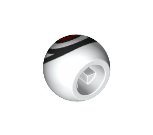 LEGO White Technic Ball with Lion Red Eye (67530 / 95084)
