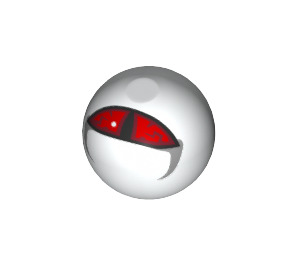 LEGO White Technic Ball with Red Eyes (18384 / 36232)