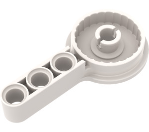 LEGO Weiß Technic Strahl 3 mit Female Click Rotation Joint (44225 / 65765)