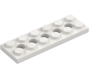 LEGO White Technic Plate 2 x 6 with Holes (32001)