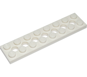 LEGO blanc Technic assiette 2 x 8 avec des trous (3738)