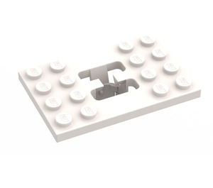 LEGO White Technic Plate 4 x 6 with 4 Position Gear Shift Gate (6543)