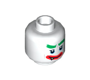 LEGO White The Joker Minifigure Head (Recessed Solid Stud) (3626 / 30796)