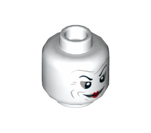 LEGO White The Joker with Black Tailcoat Minifigure Head (Recessed Solid Stud) (3626 / 68216)