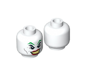 LEGO White The Joker with Dark Purple Hat Minifigure Head (Recessed Solid Stud) (3626 / 15780)