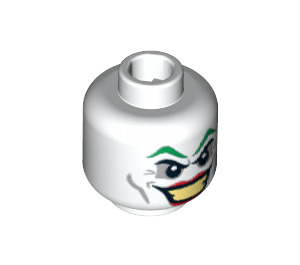LEGO blanc The Joker avec Lime Green Vest Diriger (Goujon solide encastré) (10331 / 99791)