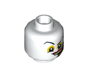 LEGO White The Joker with Short Legs Minifigure Head (Recessed Solid Stud) (3626 / 36026)