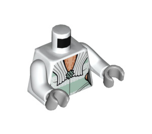 LEGO White Theelin Dancer Minifig Torso (973 / 76382)