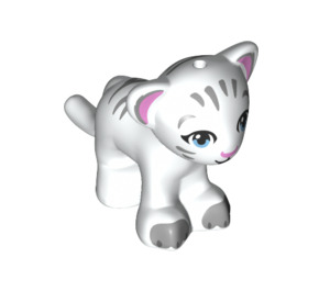 LEGO Blanc tigre avec Gris Rayures et Rose Oreilles (14734 / 67400)