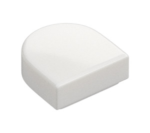 LEGO Bianco Piastrella 1 x 1 Metà Ovale (24246 / 35399)