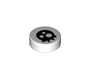 LEGO Blanc Tuile 1 x 1 Rond avec Creature (35380 / 82855)