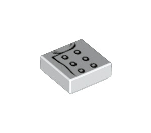LEGO Weiß Fliese 1 x 1 mit Chef oben mit Nut (3070 / 23842)
