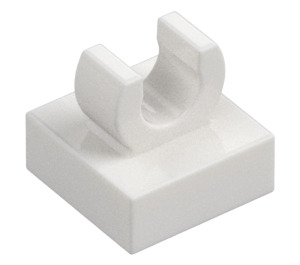 LEGO Blanco Plana 1 x 1 con Clip ("C" elevada) (15712 / 44842)