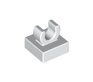 LEGO White Tile 1 x 1 with Clip (Raised "C") (15712 / 44842)