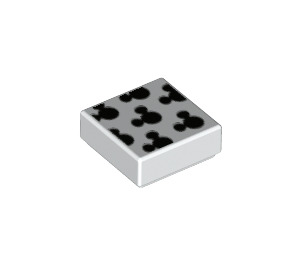 LEGO Weiß Fliese 1 x 1 mit Mickey Mouse Heads mit Nut (3070 / 83087)