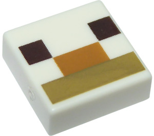 LEGO White Tile 1 x 1 with Minecraft Alpaca / Llama Face with Groove (76978 / 77283)