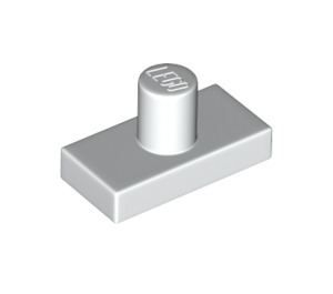 LEGO White Tile 1 x 2 with Minifigure Neck Connector (24445)