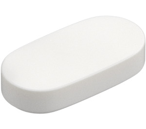 LEGO White Tile 1 x 2 with Rounded Ends (1126)