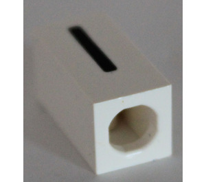 LEGO White Tile 1 x 2 x 5/6 with Stud Hole in End with Black ' l ' Pattern (lower case)