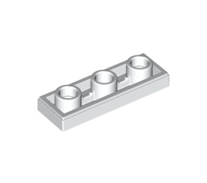 LEGO White Tile 1 x 3 Inverted with Hole (35459)