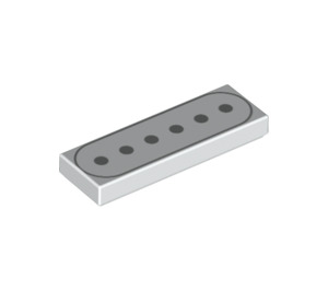 LEGO Weiß Fliese 1 x 3 mit Electric Guitar Single-Coil Pickup (63864 / 80154)