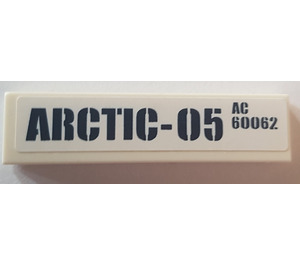 LEGO White Tile 1 x 4 with ARCTIC -05 From set 60062 Sticker (2431)