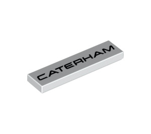 LEGO White Tile 1 x 4 with 'CATERHAM' (2431)