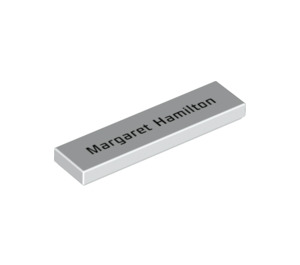 LEGO Бяло Плочка 1 x 4 с Margaret Hamilton Name Print (2431 / 37075)