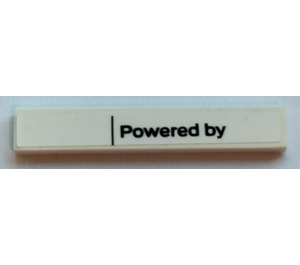 LEGO White Tile 1 x 6 with 'Powered by' Sticker (6636)