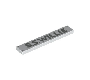 LEGO blanc Tuile 1 x 6 avec "S.S. Willie" (6636 / 60334)