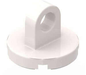 LEGO White Tile 2 x 2 Round (Thin Lifting Ring, "X" Bottom) (2376)