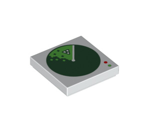 LEGO Weiß Fliese 2 x 2 mit Radar Screen mit Nut (3068 / 102324)