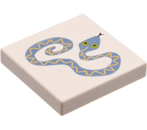 LEGO blanc Tuile 2 x 2 avec Snake avec rainure (3068 / 51359)