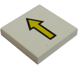 LEGO blanc Tuile 2 x 2 avec Jaune La Flèche avec rainure (3068)